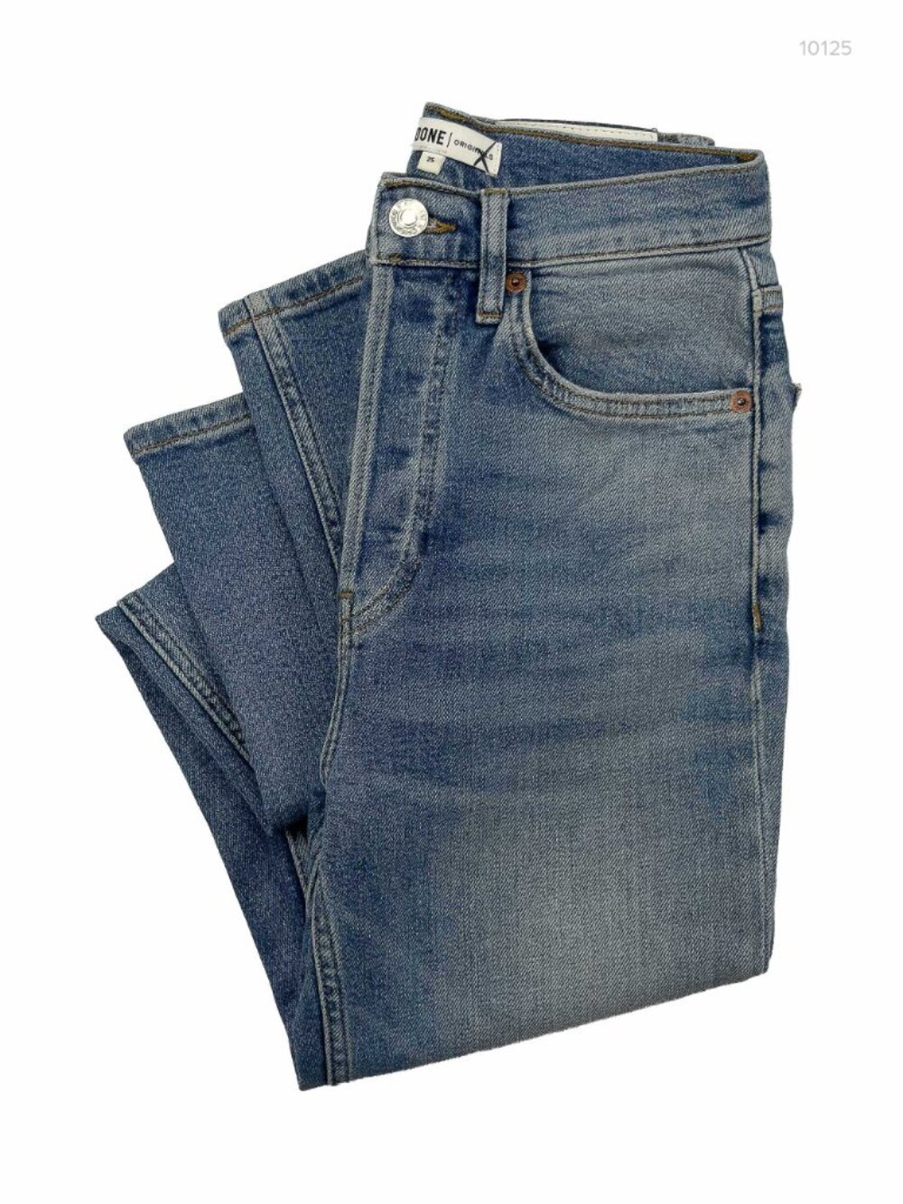 RE/DONE Originals Ultra High Rise Distressed Skinny Jeans 25 190-3WUHR - Picture 5 of 12
